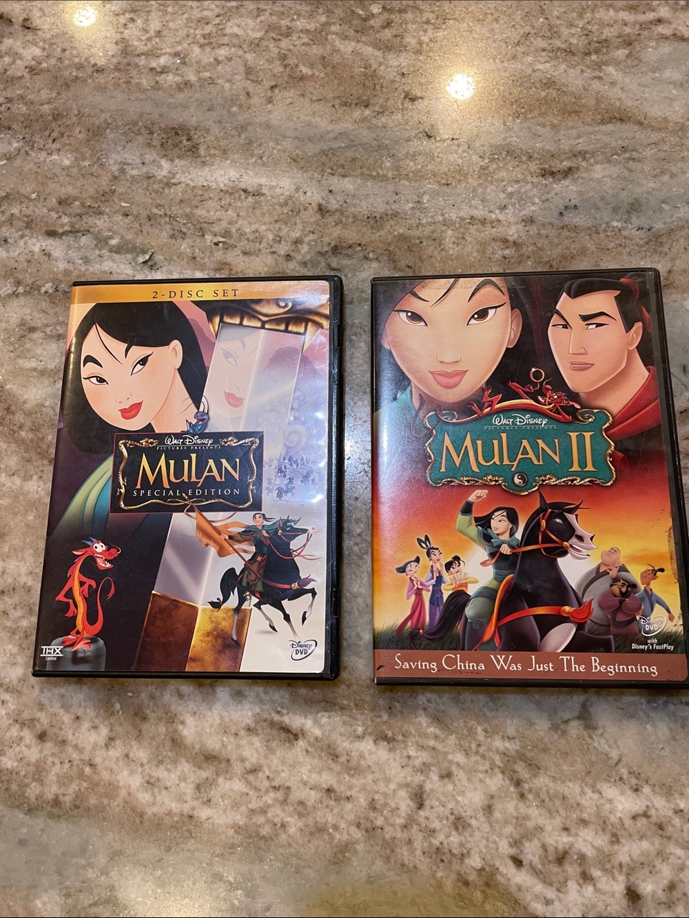 Walt Disney Mulan special edition and Mulan II DVD movies